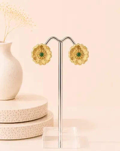 Gold Plated Stud Earring — Earring, RW1891