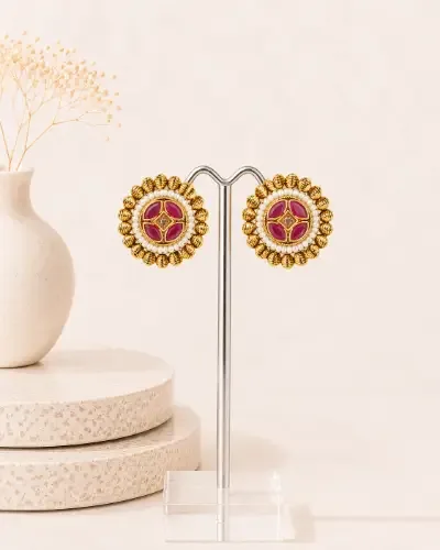 Kundan Stud Earring — Earring, RW1883