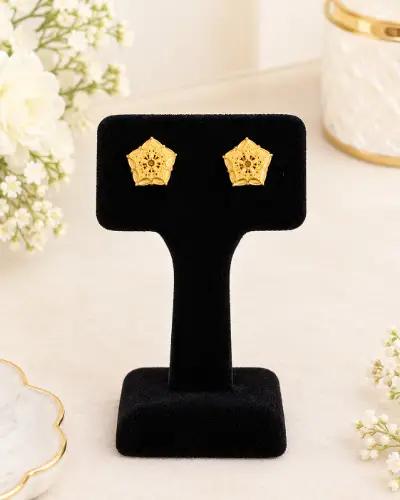 Gold Plated Stud Earring — Earring, RW3000
