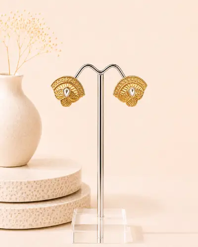 Gold Plated Stud Earring — Earring, RW1892