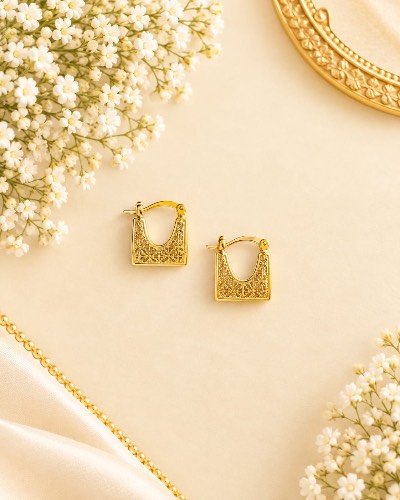 Bali Gold Plated Earring — Earring, RW2733