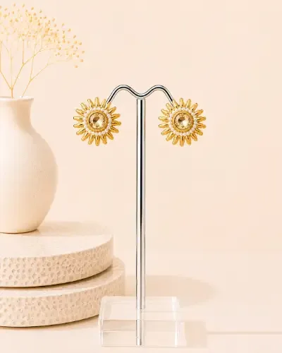 Gold Plated Stud Earring — Earring, RW1893