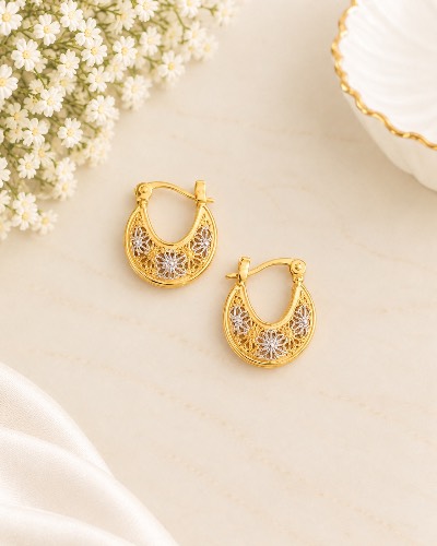 Bali Gold Plated Earring — Earring, RW2778