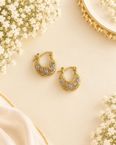 Bali Gold Plated Earring — Earring, RW2732