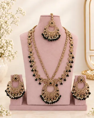 Kundan Long Necklace Necklace — Necklace, RW2546