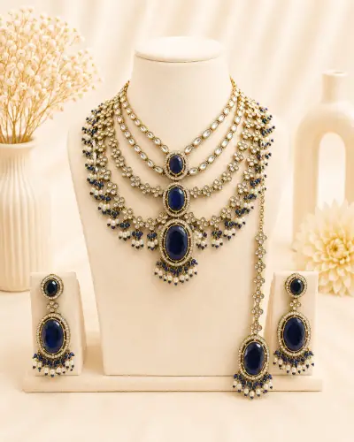 Kundan Long Necklace Necklace — Necklace, RW1812