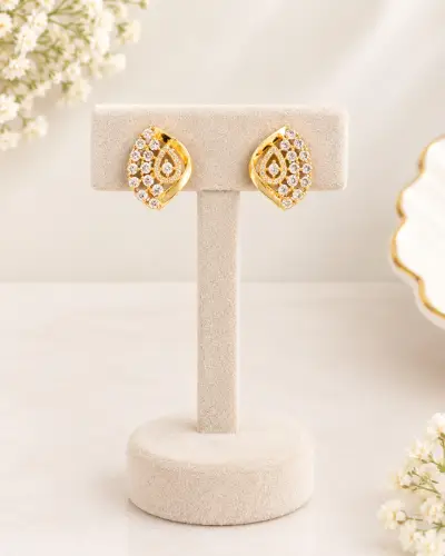 Gold Plated Stud Earring — Earring, RW3005