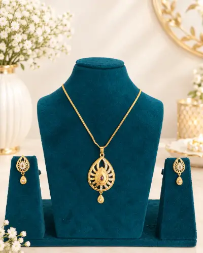 Gold Plated Pendent Set — Pendent Set, RW2804