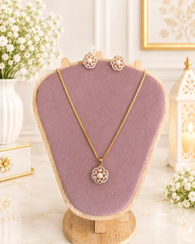 Gold Plated Pendent Set — Pendent Set, RW2808