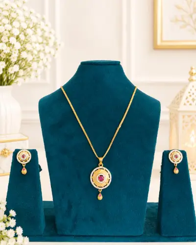 Gold Plated Pendent Set — Pendent Set, RW2796