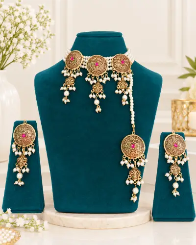 Antique Gold Plated Necklace — Necklace, RW2602