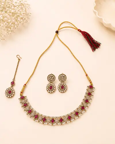 Kundan Necklace — Necklace, RW1681