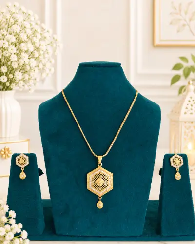 Gold Plated Pendent Set — Pendent Set, RW2717