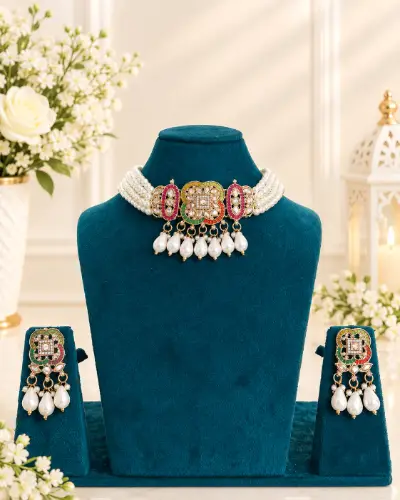 Kundan Necklace — Necklace, RW2621