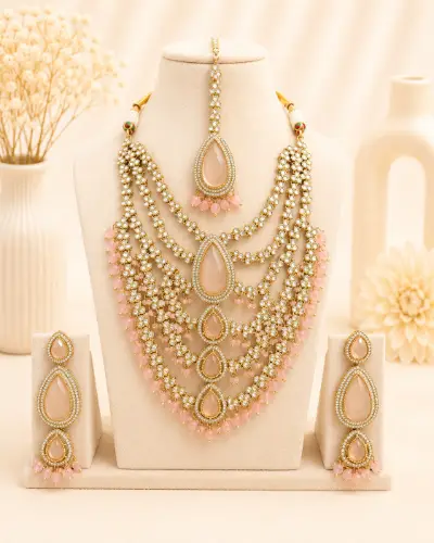 Kundan Long Necklace Necklace — Necklace, RW1814