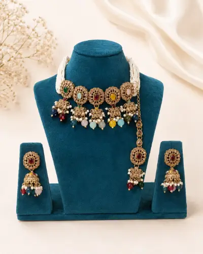 Kundan Necklace — Necklace, RW1679