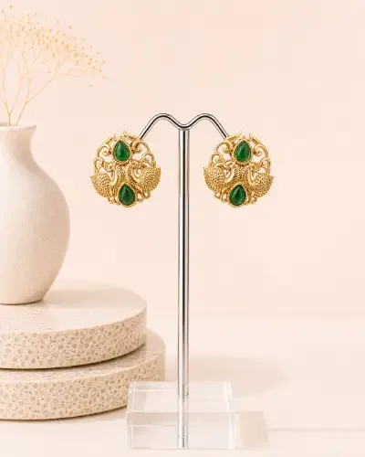 Gold Plated Stud Earring — Earring, RW1889