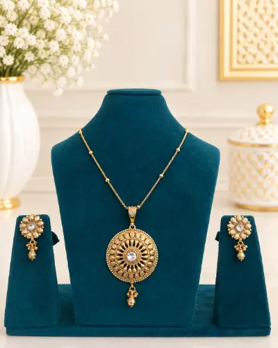 Gold Plated Pendent Set — Pendent Set, RW2712