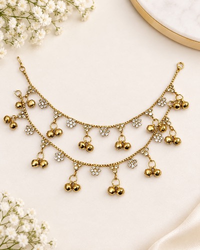 Gold Plated Kashmiri Ear Chain — Ear Chain, RW2677