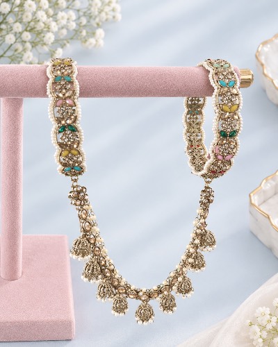 Jhumka Kundan Stone Bangles Bangles — Bangles, RW2512