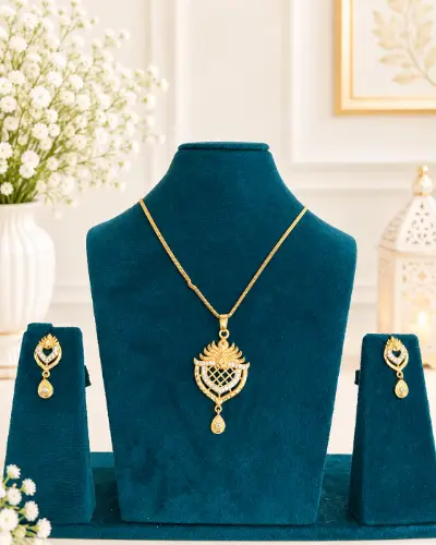 Gold Plated Pendent Set — Pendent Set, RW2715